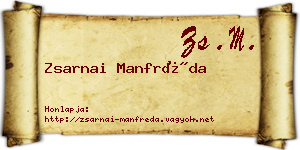 Zsarnai Manfréda névjegykártya